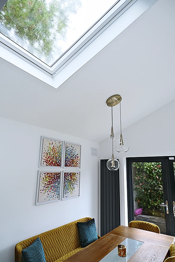 Quickview kitchen seating arera with skylight